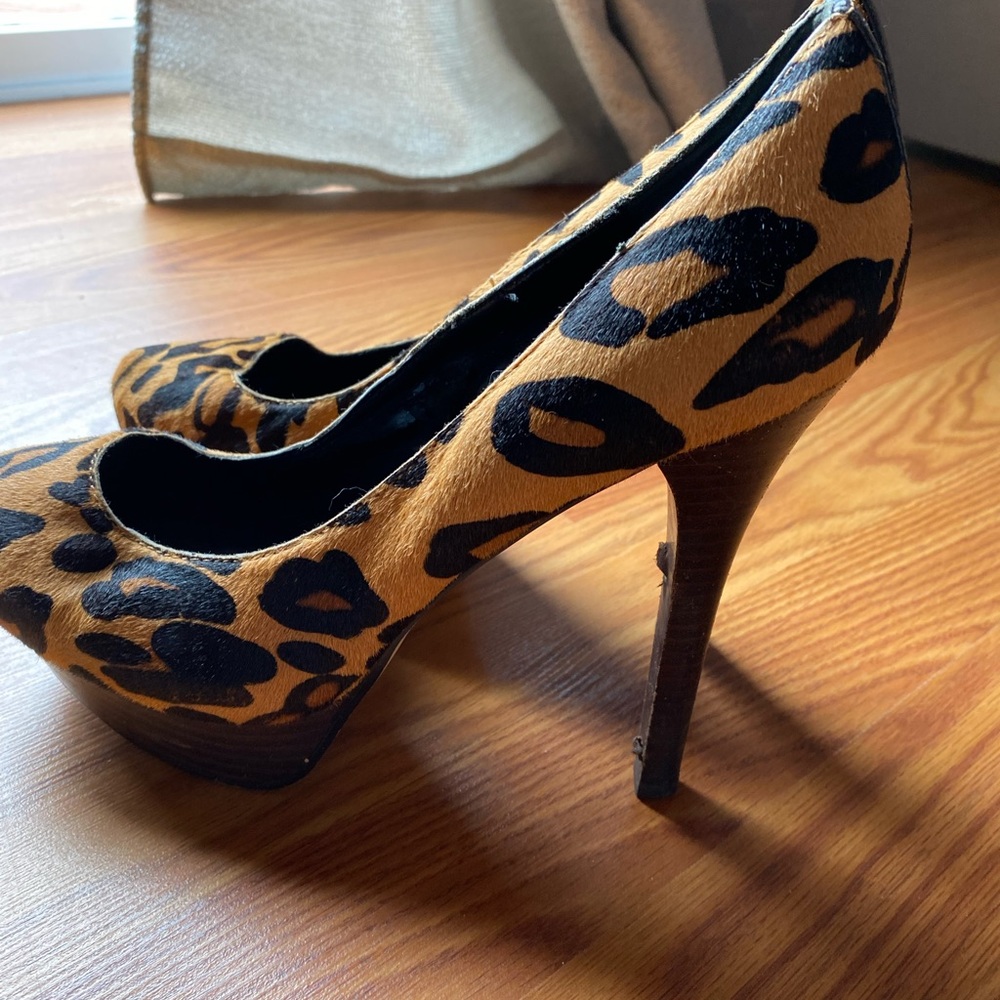 Bebe cheetah print high heels